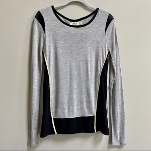 AIKO Long Sleeve Mixed Media Top Size Extra Small